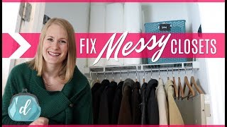 Organize a messy closet from start to finish 💕 COAT CLOSET MAKEOVER [upl. by Aydiv90]