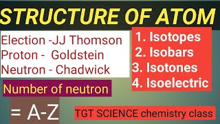 TGT RRB परमाणु संरचना chemistry ll isobars isotonesisoelectronictgtsciencetrending viralvideo [upl. by Eladnwahs]