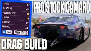 Forza Horizon 5  Pro Stock Camaro  Drag Build  Tune [upl. by Jamaal140]