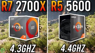 Ryzen 7 2700X vs Ryzen 5 5600  Tested in 2023 [upl. by Rother]