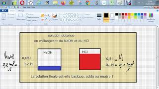 PHMétrie  Mélange de NaOH avec du HCl de concentrations et de volumes différents [upl. by Nnylg]