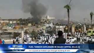 Fuel tanker explosion in Saudi capital kills 22 [upl. by Becca593]