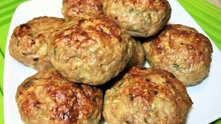 КУРИНЫЕ КОТЛЕТЫ ДИЕТИЧЕСКИЕ в духовке без яиц хлеба и картофеля Dietary Chicken Meat Balls [upl. by Christie]