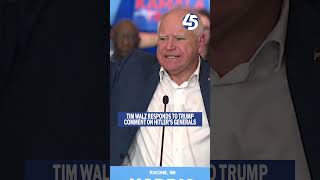 Tim Walz speaks on Trumps comment about wanting quotthe kind of generals that Adolf Hitler hadquot [upl. by Aylward46]