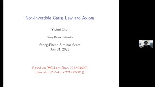 Yichul Choi  Noninvertible Gauss Law and Axions [upl. by Eldorado]