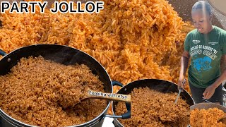 HOW TO COOK GHANA JOLLOF RICE FOR A GET TOGETHER LIKE A PRO  COOKING JOLLOF RICE FOR 30 PEOPLE [upl. by Pachton]