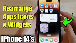 iPhone 1414 Pro Max How to Rearrange Apps Icons amp Widgets On The Home Screen [upl. by Yerag73]