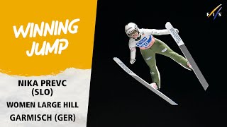 Nika Prevc takes her second win this season  FIS Ski Jumping World Cup 2324 [upl. by Xanthe623]