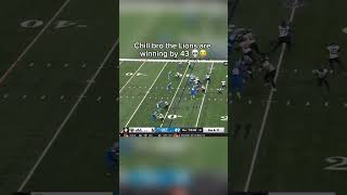 Chill bro the Lions are winning by 43 💀😭 nfl football funny edit [upl. by Brina]