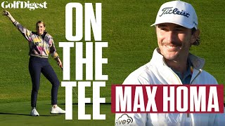 Max Homa Takes On Hally Leadbetter In 3Hole Match at Riviera CC  On The Tee  Golf Digest [upl. by Yoreel]