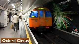 Oxford Circus  Bakerloo line  London Underground  1972 Tube Stock  2015 [upl. by Grimona]