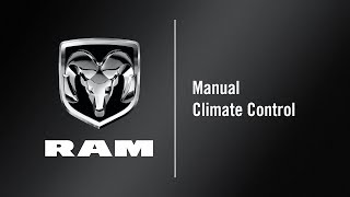 Manual Climate Control  How To  2020 Ram ProMaster City [upl. by Attenwahs80]