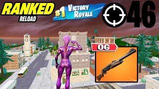 46 Elimination Solo Vs Squads quotRanked RELOADquot Elite Gameplay Wins Fortnite PS4 Controller On PC [upl. by Landre]