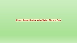 practical applied chemistry1 Lab 4 Saponification Value [upl. by Nnaira]