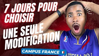 Attention Entretien Campus France et modification après soumission de dossier Campus France 🇫🇷 [upl. by Alliber179]