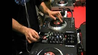 DJ M1 amp DJ SWITCH MUSIKMESSE 2009 Numark NS7 scratch demo [upl. by Yvehc]