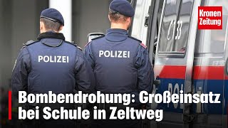 Bombendrohung Großeinsatz bei Schule in Zeltweg  kronetv NEWS [upl. by Eelamme234]