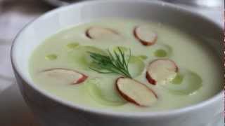 White Gazpacho Recipe  Chilled Summer Vegetable Soup [upl. by Rufe]