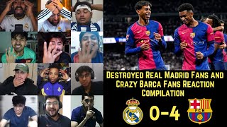 DESTROYED REAL MADRID Fans and CRAZY BARCA Fans Reactions to REAL MADRID 04  La Liga GW 11 [upl. by Ynnelg]