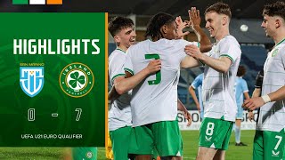 HIGHLIGHTS  San Marino U21 07 Ireland U21  UEFA European Under21 Championship Qualifier [upl. by Lovering]