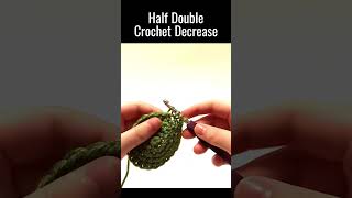 Crochet Basics Half Double Crochet Decrease crochet crochetpatterns amigurumi crochetprojects [upl. by Griselda]