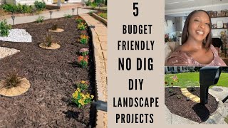 5 NO DIG Budget Friendly DIY Landscaping ProjectsSpring 🌷Outdoor Makeovers [upl. by Isaac]