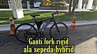 Sepeda MTB ganti fork rigid [upl. by Ogren]