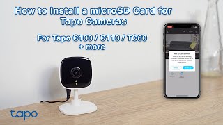 TPLink  Tapo Guide  How to Install a microSD Card For Tapo C100  C110  TC60 [upl. by Far]