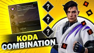 KODA  BEST COMBINATION   FREE FIRE BEST CHARACTER COMBINATION 🤯 FF BEST COMBINATION [upl. by Ahsirtak427]