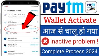 Paytm wallet activate problem  Paytm wallet activate kaise kare  How to Activate Paytm wallet 2024 [upl. by Charleton879]