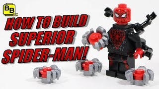 HOW TO BUILD LEGO SUPERIOR SPIDERMAN MINIFIGURE CREATION [upl. by Redmond976]