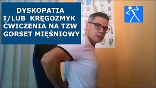 Ćwiczenia mięśni brzucha i grzbietu  Dyskopatia lędźwiowa  Kręgozmyk  Jak ćwiczyć  🇵🇱 🇪🇺 [upl. by Assertal285]