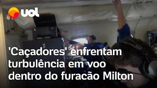 Furacão Milton Caçadores enfrentam turbulência em voo dentro da tempestade vídeo [upl. by Clapp]