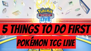 Pokemon TCG Live  5 Things to do First [upl. by Lubin22]