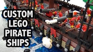 Custom LEGO Black Seas Baracudas Revenge Pirate Ships [upl. by Anelrihs]