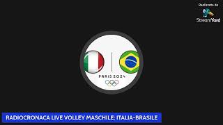 ITALIABRASILE TORNEO OLIMPICO MASCHILE VOLLEY PARIGI 2024 GIORNATA 1 GRUPPO B [upl. by Akirej]