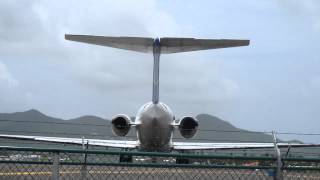 Standing Behind a Jet Plane as it Takes Off in St Maarten [upl. by Neale863]