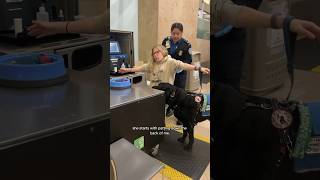 TSA Travel Airport Airplane Disabled Viral ServiceDog Dog Disability Activism Prosthesis [upl. by Obeded]