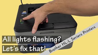 All LED Lights Flashing Problem Fix on Brother HL Laser Printers HLL2320D [upl. by Gnav146]