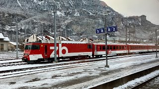 Winter trip to Bern Luzern – Interlaken express part 13 [upl. by Anitselec]