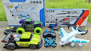 Rc Racing CarRc Rock CrawlerRc HelicopterRc Racing Drone and Aerobus Radio Control Unboxing Test [upl. by Faustina651]