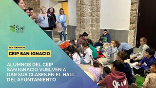 Los alumnos del CEIP San Ignacio vuelven a dar clases en el Ayuntamiento en señal de protesta [upl. by Rostand]