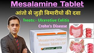 Mesalaminemesalazine prolonged release tablets in hindi  Mesacol OD tablet uses dose side effects [upl. by Hutt]