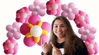 🌸Flores De Globos🎈 Tutorial Como Hacer Decoraciones Con Flores De Globos Sencillas Largos Faciles [upl. by Euqinobe731]