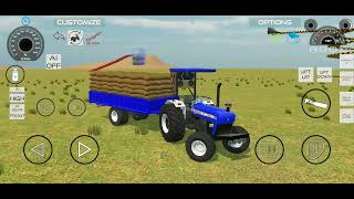 Indian New Holland tractor trolley off roading on road loading newholland [upl. by Lankton441]