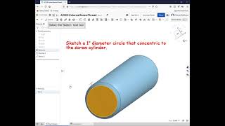ACME Screw Thread Construction  Onshapecom [upl. by Fleece]