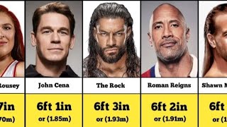 Height Of Famous WWE Wrestlers [upl. by Zetes]