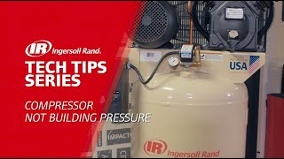 Compressor Not Building Pressure Troubleshooting  Ingersoll Rand Reciprocating Air Compressor [upl. by Lanctot305]