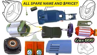 Bosch gws 600 angle grinder all spare parts name and price \\ angle grinder all spare price list [upl. by Anne]