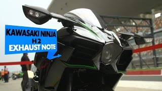 Kawasaki Ninja H2 Stock Exhaust Note  PowerDrift [upl. by Lednew]